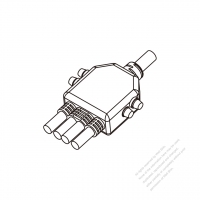 AC Power Cord Strain Relief Unit (SR)  1 to 4, With fuse