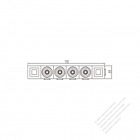 20/30A, 4-Pin Plug Connector, 72mm x 12mm
