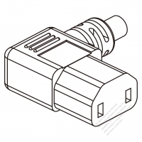 Italy IEC 320 C17 Connectors 3-Pin Angle (Left)10A 250V