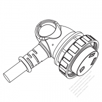 RV Connector 3-Pin (NEMA TT-30R) Straight Blade, 2 P, 3 Wire Grounding , Elbow Connectors 30A 120V