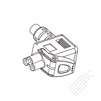 IEC 320 C5 Connectors 3-Pin Angle 2,5A 250V, 3-7A 125V