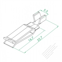 WS-026-2 Large Riveting Clip Plate Terminal