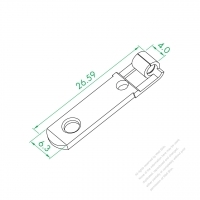 WS-001B Flag Shape Neutral/ Live Terminal (Large Riveting )