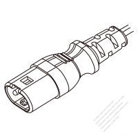 IEC 320 C7 Connectors 2-Pin Straight 2.5A 250V