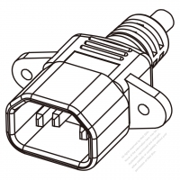 IEC 320 Sheet E (C14) Plug Connectors 3-Pin Straight 10A 125/250V