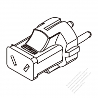 Adapter Plug, European plug to Australia connector 3 to 2-Pin