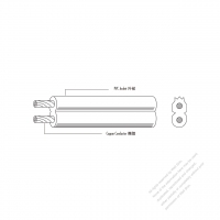 USA/Canada Type AC Power PVC Wire SPT Style Extruded PVC UL20288