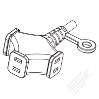 USA/Canada Multi-outlet AC Connector (NEMA 1-15R) Straight Blade 3 outlet, 2 P, 2 Wire Non-Grounding13A 125V