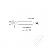 China Type AC Power PVC Wire 227 IEC 53 (RVV) 300/500