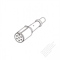 RV, Truck, Trailer  Heavy Duty Vehicle, 6-Female, 1-Male Round-Pin, ISO Plug