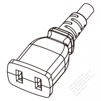 China AC Connector 2-Pin 10A 250V