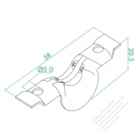 WS-GE Small Lug With Stick Out ( Large Hole )