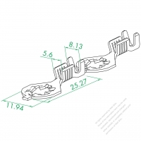 O 5.2 Toothed Ring Terminal