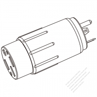 RV Adapter Plug, NEMA TT-30P to 14-50R, 3 to 4-Pin 30A 125V to 50A 125V/250V