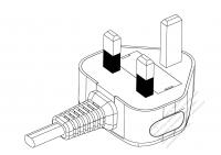 UK 3-Pin AC Plug, 6A 250V