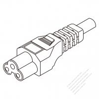 UK IEC 320 C5 Connectors 3-Pin Straight 2.5A 250V