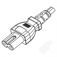 UK IEC 320 C7 Connectors 2-Pin Straight 2.5A 250V