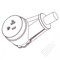 USA/Canada AC Connector 3-Pin (NEMA 5-15R/20R) Straight Blade Grounding Connector