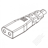 USA/Canada IEC 320 C1 Connectors 2-Pin 10A 125V