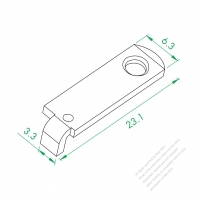 WS-351-A Right Male Terminal