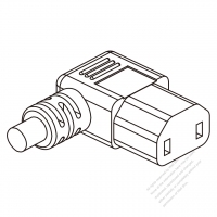 Europe IEC 320 C17 Connectors 3-Pin Angle (Right) 10A 250V