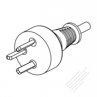 Israel 3-Pin AC Plug, 16A 250V