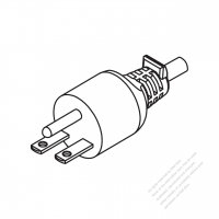 USA/Canada NEMA 6-15P Straight AC Plug, 2 P/ 3 Wire Grounding 15A 250V