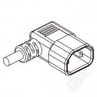 China IEC 320 Sheet G Plug Connectors 3-Pin Angle 10A 250V
