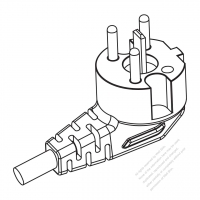 Sweden 5-Pin Elbow AC Plug, 16A 230/400V