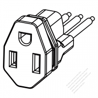 USA/Canada AC Connector 3-Pin (NEMA 5-15R) Straight Blade Grounding Connector 13A/15A 125V