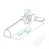 WS-022 O 4.9 D Type Tube Terminal ( Large Riveting )