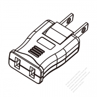 Adapter Plug, US NEMA 1-15P plug to 1-15R Connector, 180o rotatable pin, 2 to 2-Pin