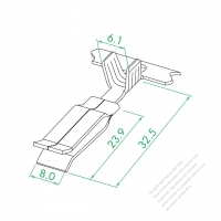 WS-334A-7A Large Clip Plate Terminal