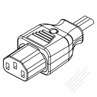 IEC 320 C13 Connectors 3-Pin Straight 10A 125/250V