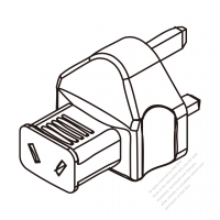 Adapter Plug, UK plug to Australia connector 3 to 2-Pin