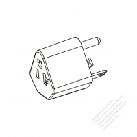 RV Adapter Plug, NEMA TT-30P to 5-20R, 2 P, 3 Wire Grounding, 3 to 3-Pin 15A/20A 125V