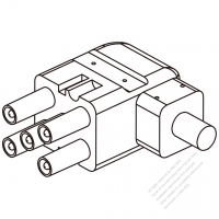 45A, 5-Pin Plug Connector (Elbow)