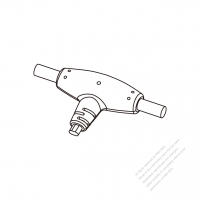 AC Power Cord Strain Relief Unit (SR)  1 to 2, 0.75mmSQ X 2C, 3C