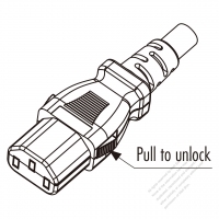 USA/Canada IEC 320 C13 Connectors 3-Pin Straight 7A/10A/13A/15A 125/250V