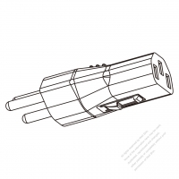 Adapter Plug, Switzerland Type to IEC 320 C13 Female Connector 3 to 3-Pin 10A 250V