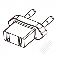 Korean Adapter Plug to NEMA 1-15R Connector 2 to 2-Pin