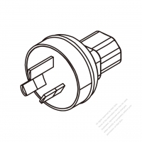 Adapter Plug, Australian to IEC 320 C13 Female Connector 3 to 3-Pin 10A 250V