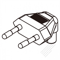 Adapter Plug, European Angle Type to IEC 320 C1 Female Connector 2 to 2-Pin 0.2A