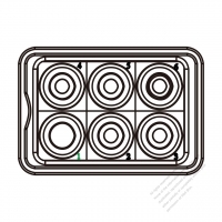 20/30A, 6-Pin Outlet  (Hole 1)