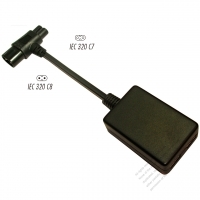 AC/DC 5V 1A T Shape USB adapter 2 Pin C7/ Sheet C + USB X 2, with 15cm AC Cord