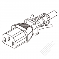 Europe IEC 320 C13 Connectors 3-Pin Straight 10A 250V