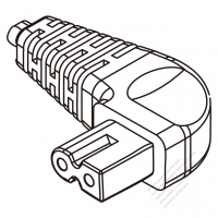 IEC 320 C7 Connectors 2-Pin Angle 2.5A 250V