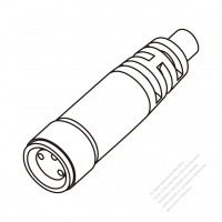 DC Straight Three-Pin Connector