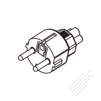 Adapter Plug, European Plug to IEC 320 C5 Female Connector 3 to 3-Pin 2.5A 250V