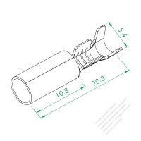 WS-DC-701 Tube Type Female Terminal